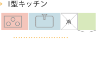 I型キッチン