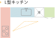 L型キッチン